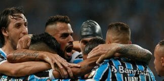 Grêmio comemora gol