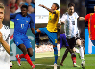 Os 5 favoritos para a Copa do Mundo de 2018