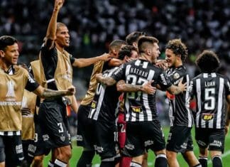 Atlético-MG, Flamengo e Grêmio começam a jogar a vida na Libertadores atlético mineiro comemora